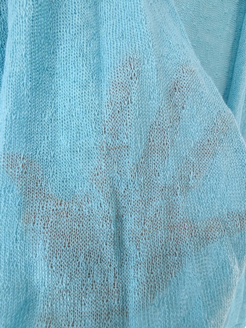 Eileen Fisher Linen Cardigan Sweater Womens Sz 2X Aqua Lightweight Long Sleeves - Picture 4 of 6